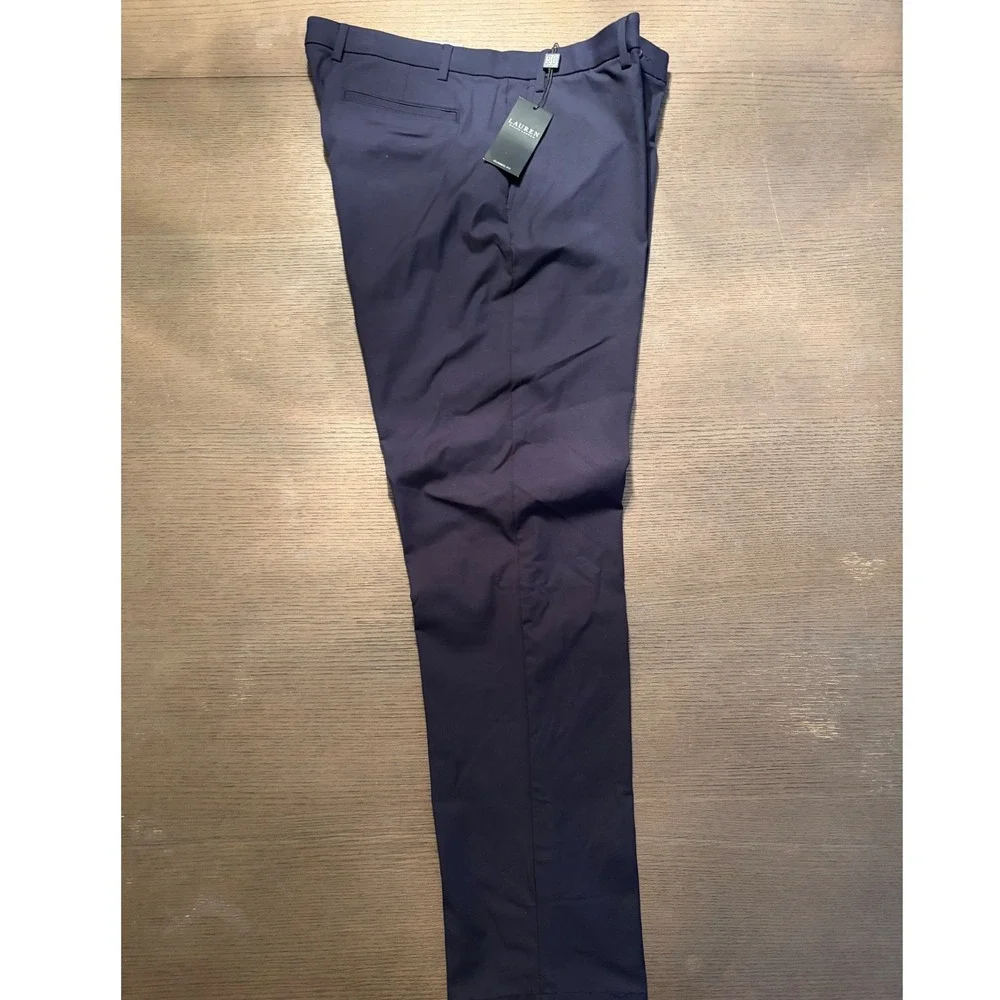 Lauren Ralph Lauren Norton Active Dress Pants Navy Blue Classic Fit 38W x 32L